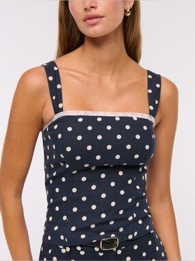 A&F Linen Blend Corset Top